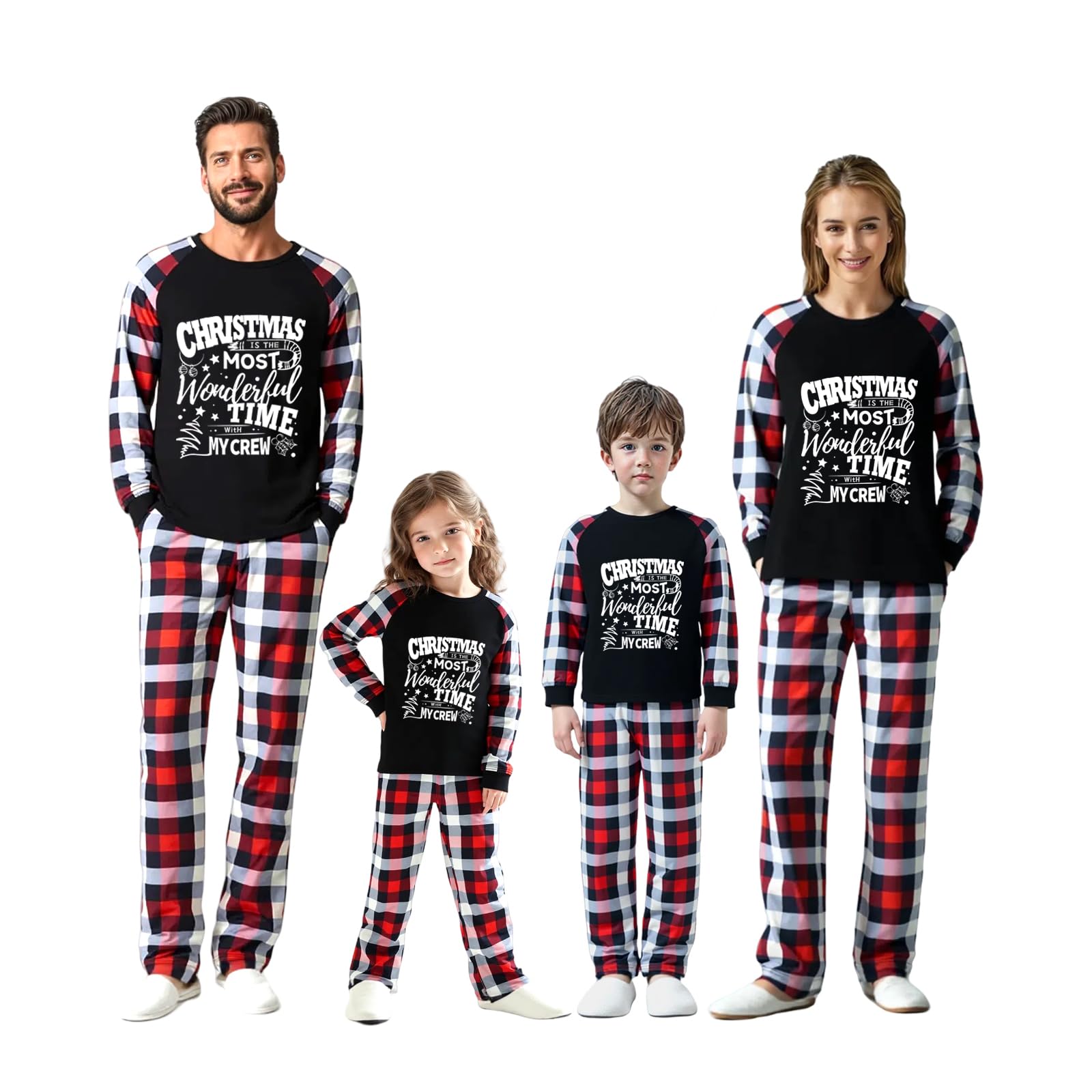 Family Christmas Match Pajamas Christmas Family Pjs Sets With Pocket