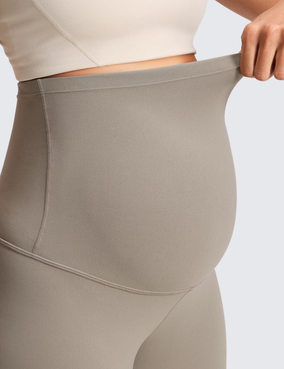 CRZ YOGA Maternity Leggings 25" | Butterluxe, Extremely Soft, Gentle Compression, Yoga, Super High Rise, U-shaped Belly, Pregnancy and Postpartum