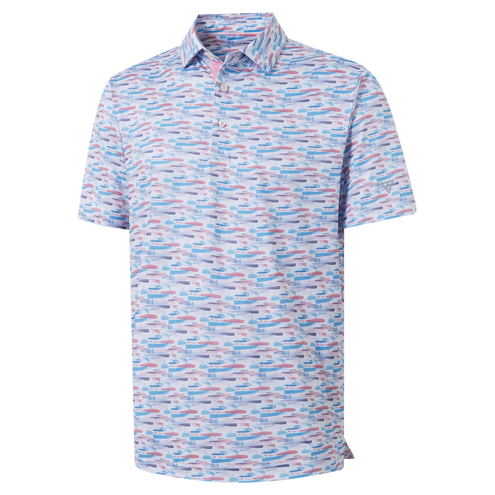 M MAELREG Mens Golf Shirt Print Performance Moisture Wicking Dry Fit Short Sleeve Casual Collared Polo Shirts for Men