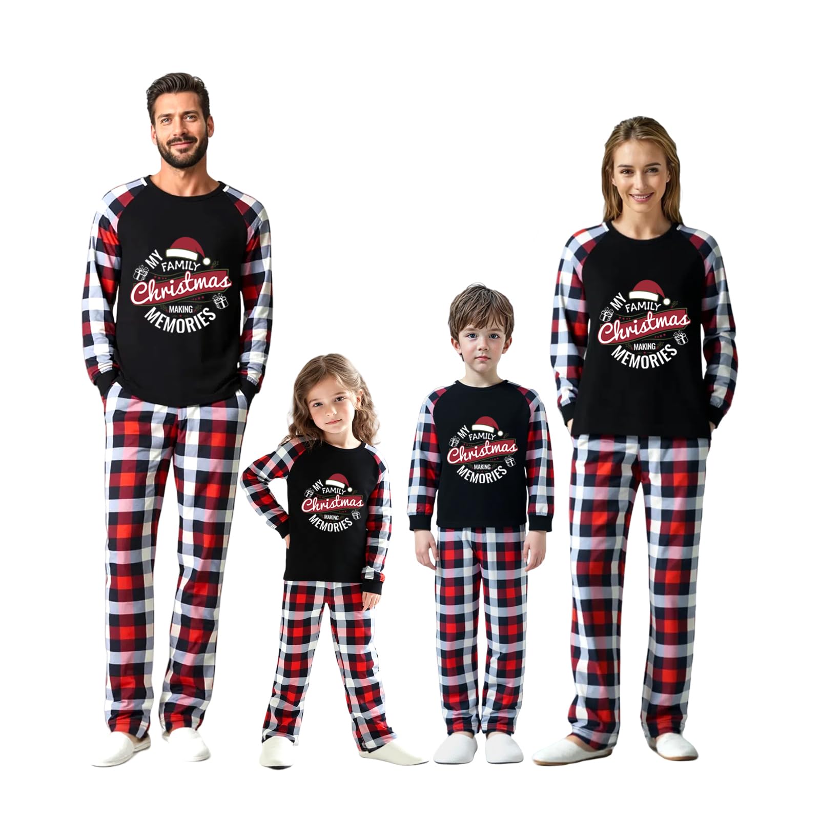 Family Christmas Match Pajamas Christmas Family Pjs Sets With Pocket