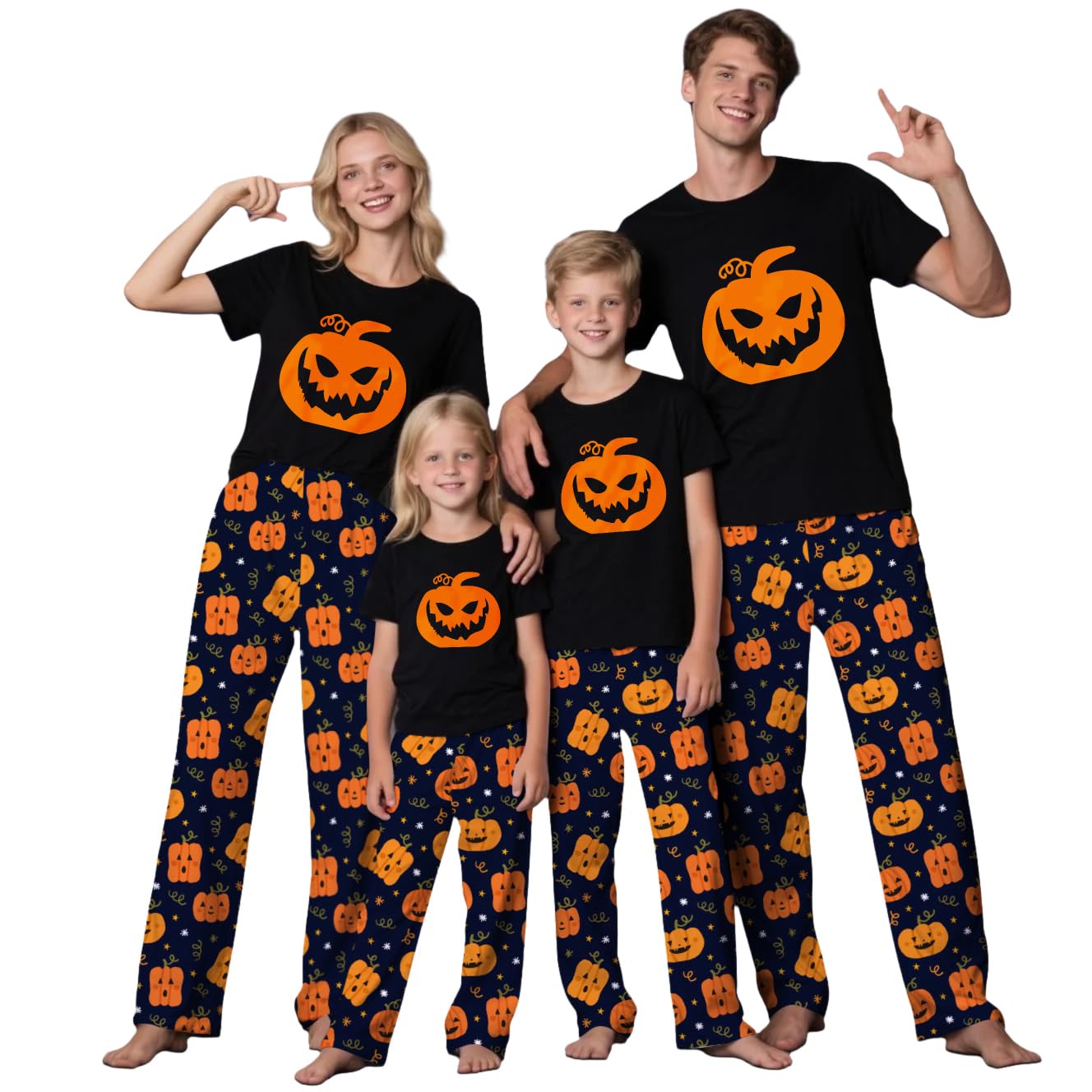 TEERAPHIQUE Halloween Pajamas for Family Couples Holiday PJS Matching Sets