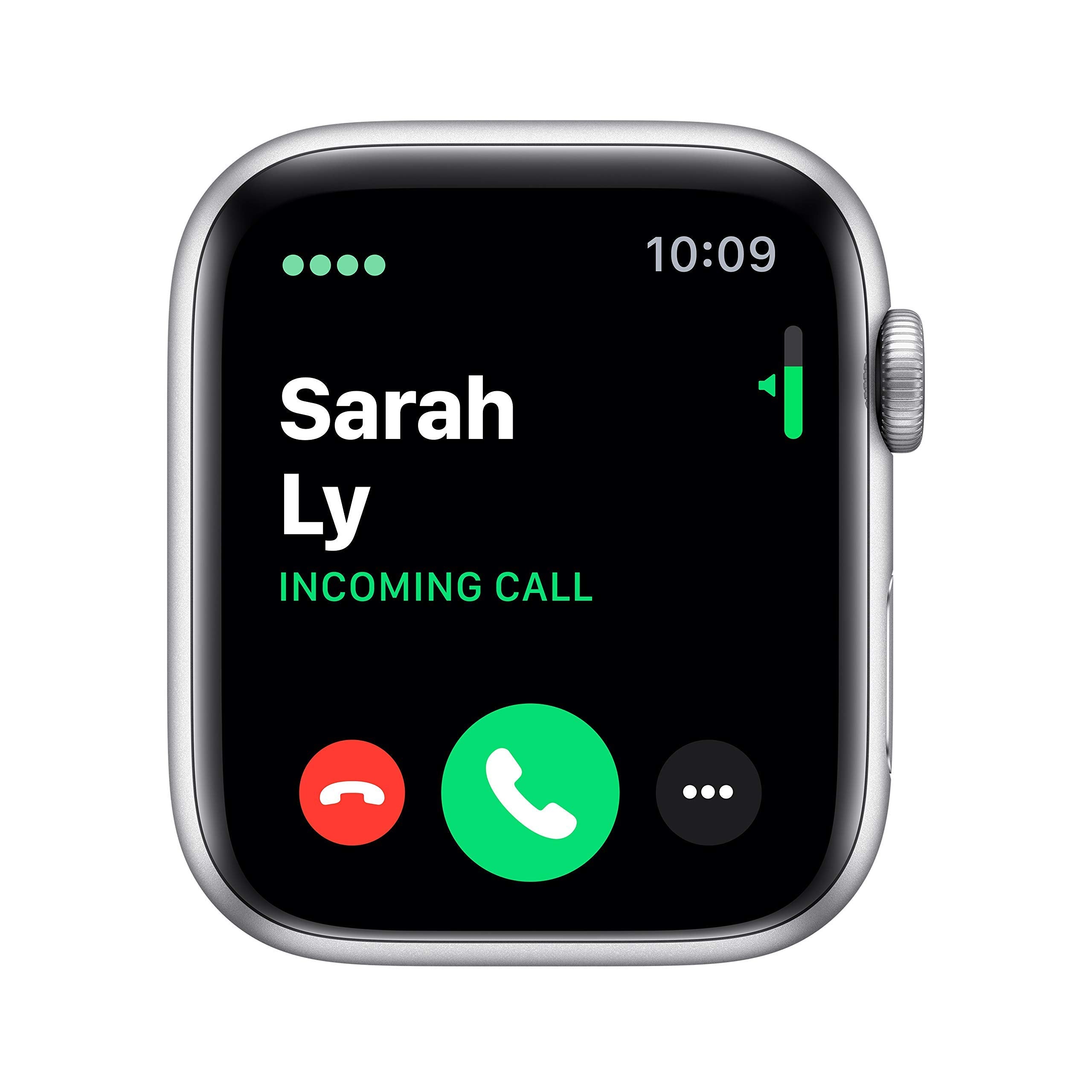 Apple Watch Series 5 (GPS, 44MM) - Space Gray Aluminum Case with Black Sport Band (Renewed)