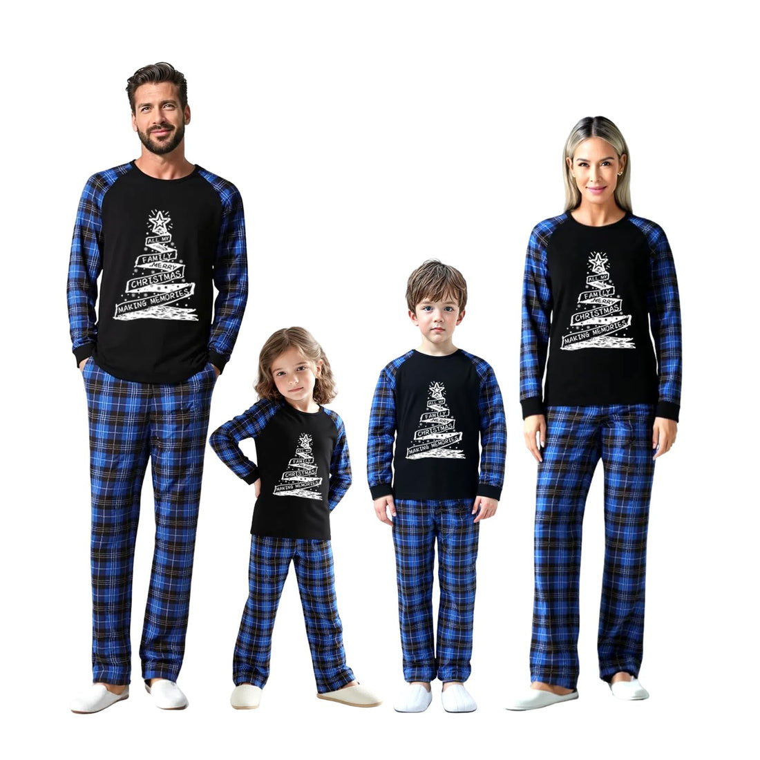 Family Christmas Match Pajamas Christmas Family Pjs Sets With Pocket