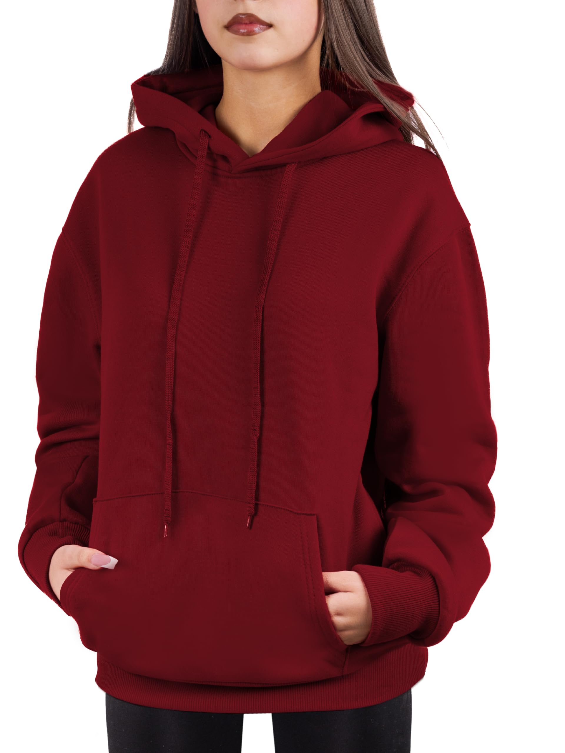 Oversized Pullover Hoodie for Women Soft Fleece Cotton Blend, Cozy Everyday Sweatshirt