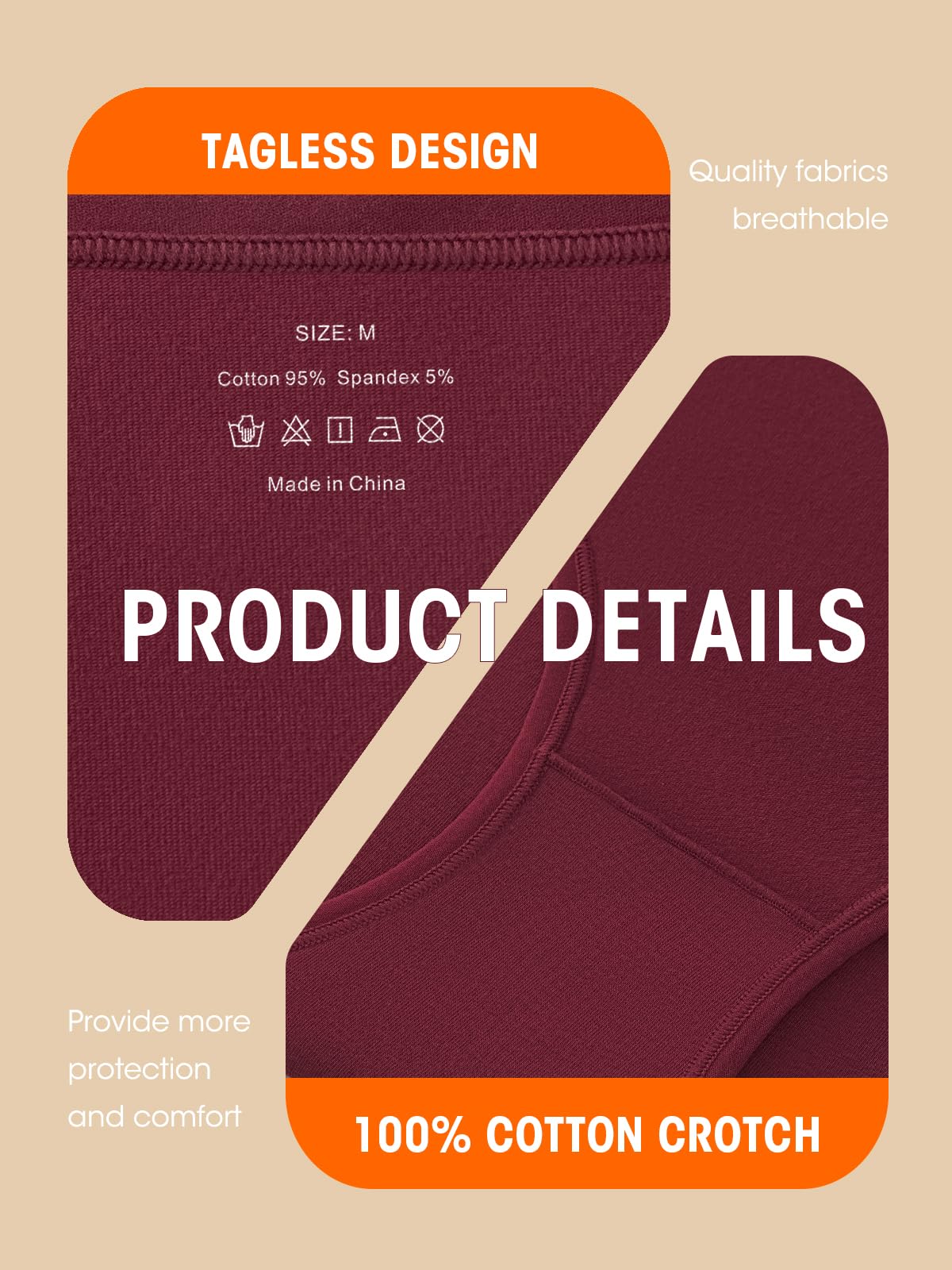 Cotton Hipster Panties Women: 6-Pack Soft Full Coverage Mid Rise Underwear for Everyday Comfort