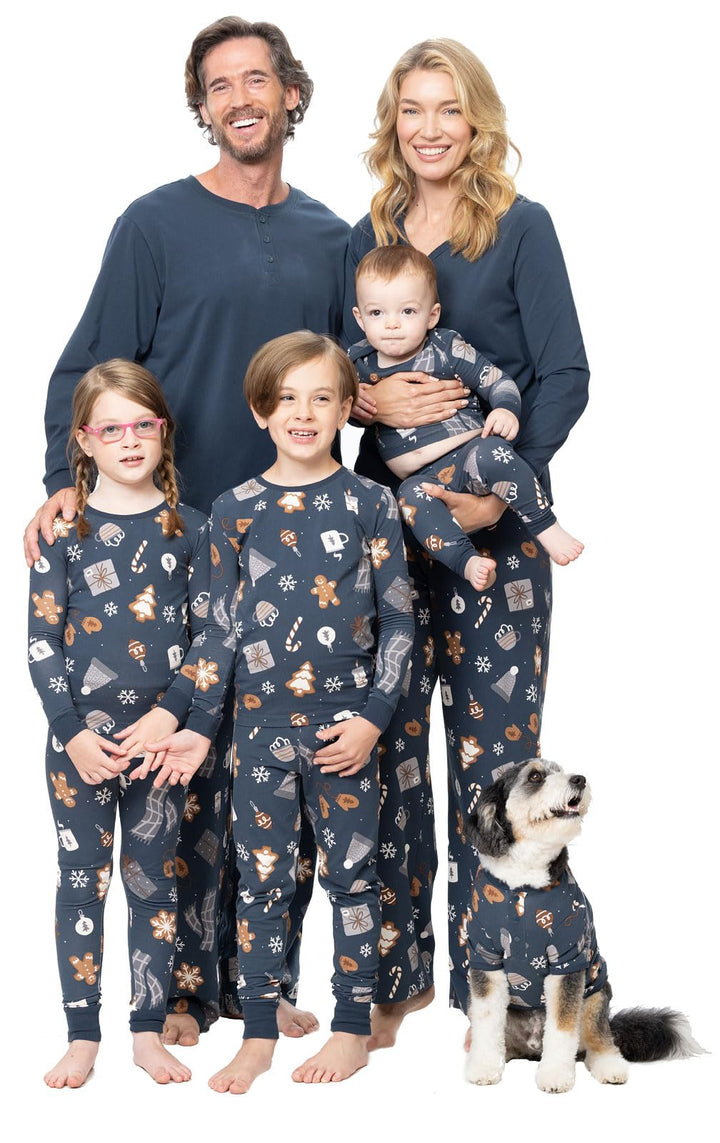 PajamaGram Family Pajamas Matching Sets - Family PJs, Red & Blue Plaid