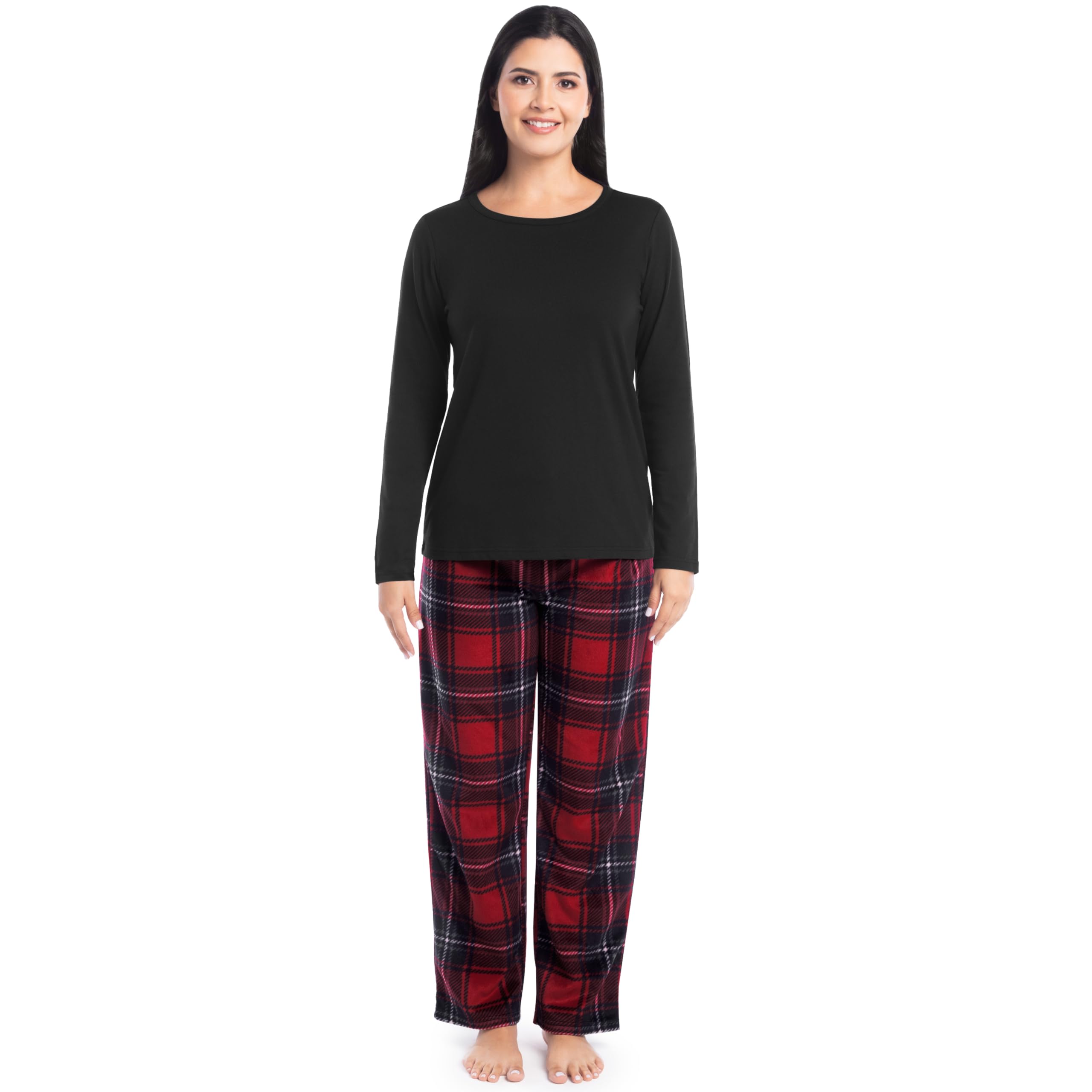 Fruit of the Loom Men Matching Holiday Family Sleep Pajama Set for Women, Men, and Kids