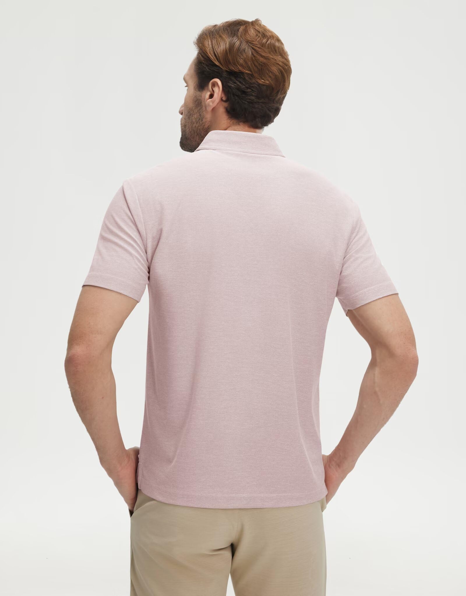 M MAELREG Golf Shirts for Men Heather Pocket Lightweight Moisture Wicking Cllared Stretch Mens Polo Shirts Short Sleeve