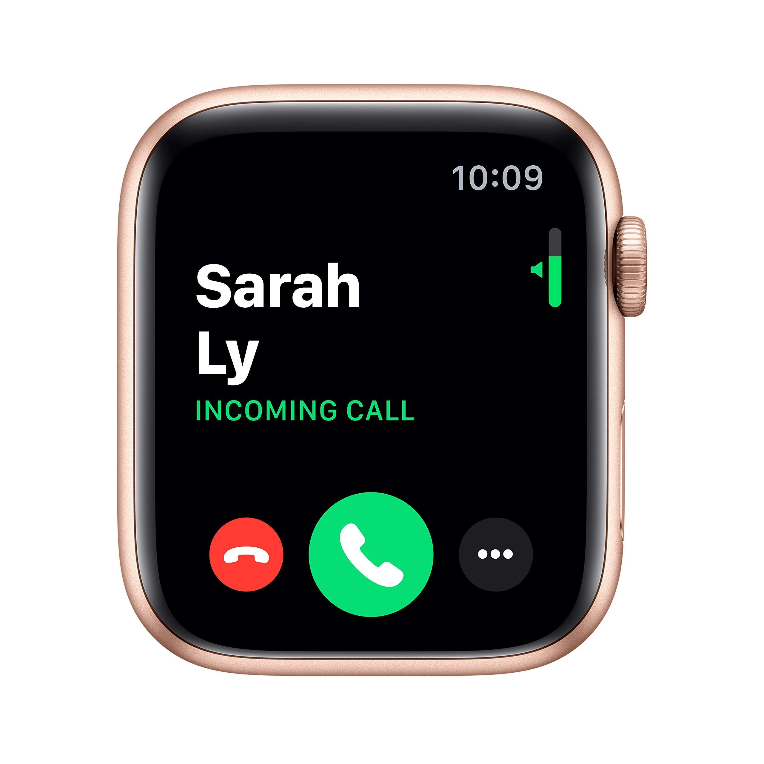 Apple Watch Series 5 (GPS, 44MM) - Space Gray Aluminum Case with Black Sport Band (Renewed)