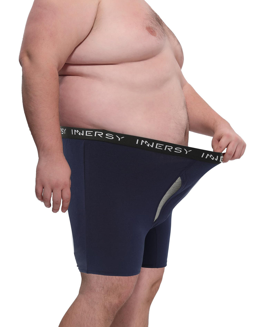 INNERSY Men's Big and Tall Boxer Briefs Cotton Moisture Wicking Underwear 4-Pack