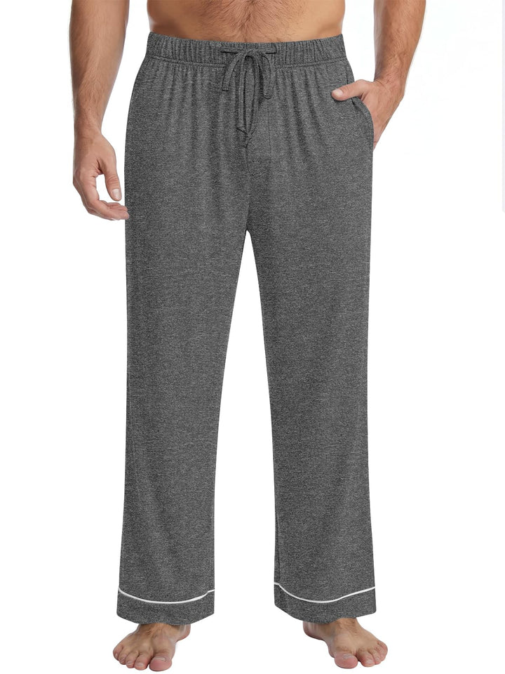 Mens Pajama Pants Soft Lounge Pjs Sleep Bottoms with Pockets M-3XL