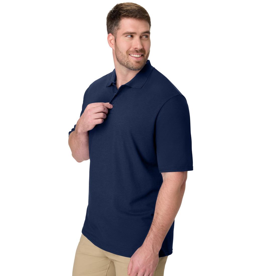 Hanes Men’s X-Temp Short Sleeve Polo Shirt, Midweight Men's Shirt