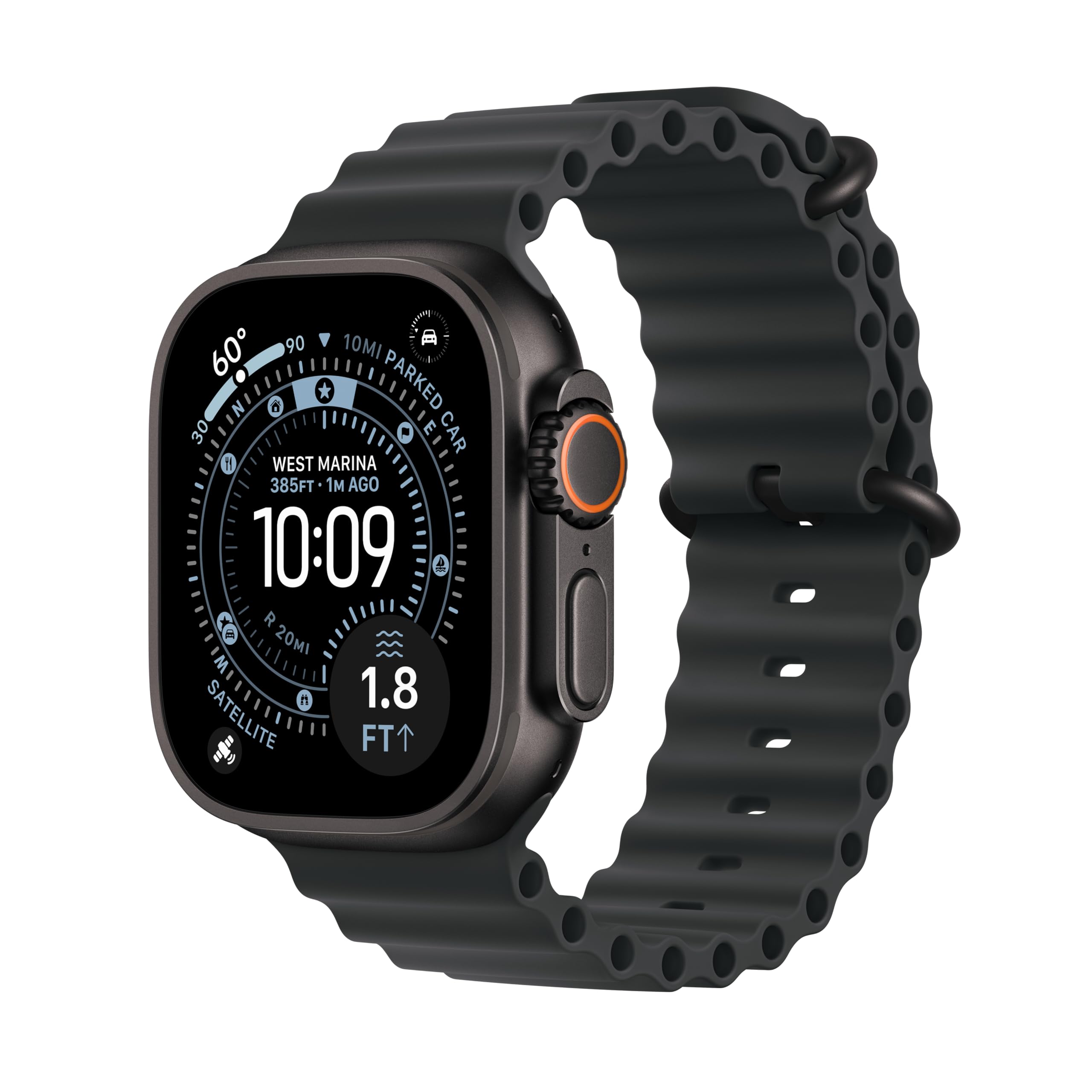 Apple Watch Ultra 3 [GPS + Cellular 49mm] Running & Multisport Smartwatch w/Rugged Titanium Case w/Natural Titanium Milanese Loop - L. Satellite Communications, Advanced Health & Fitness Tracking