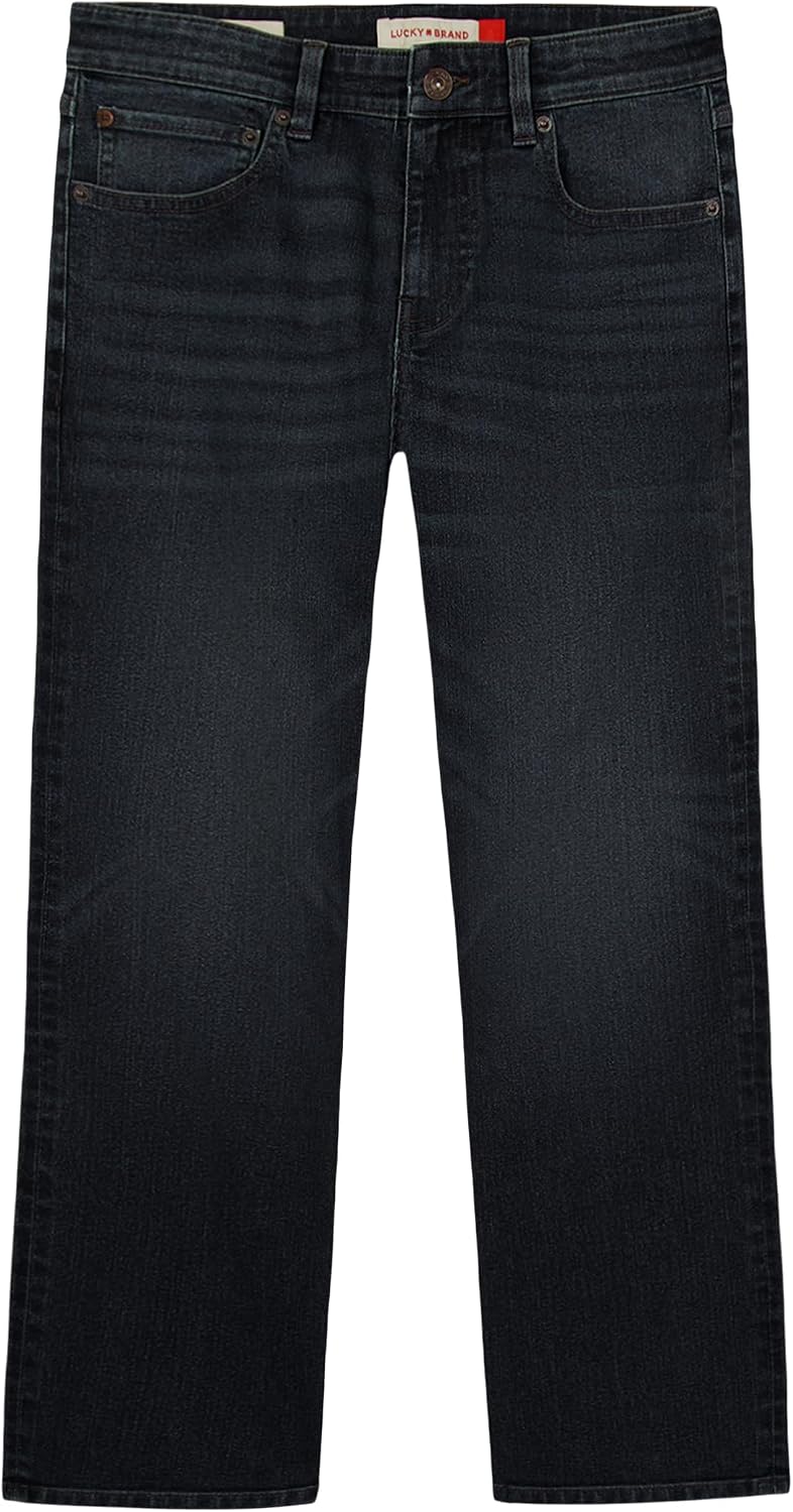 Lucky Brand Boys' Loose Fit Stretch Denim Jeans, 5-Pocket Style, Zipper Fly & Button Closure