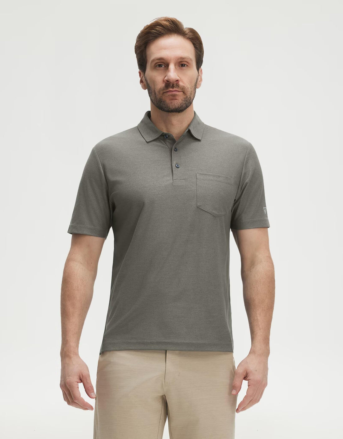 M MAELREG Golf Shirts for Men Heather Pocket Lightweight Moisture Wicking Cllared Stretch Mens Polo Shirts Short Sleeve