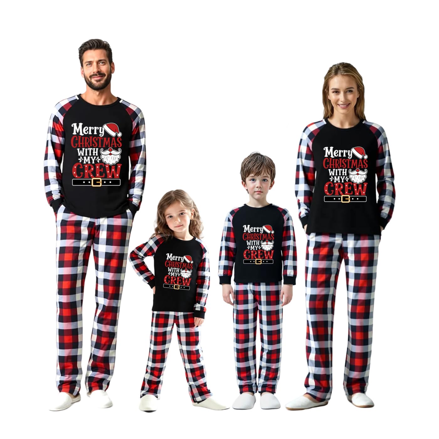 Family Christmas Match Pajamas Christmas Family Pjs Sets With Pocket