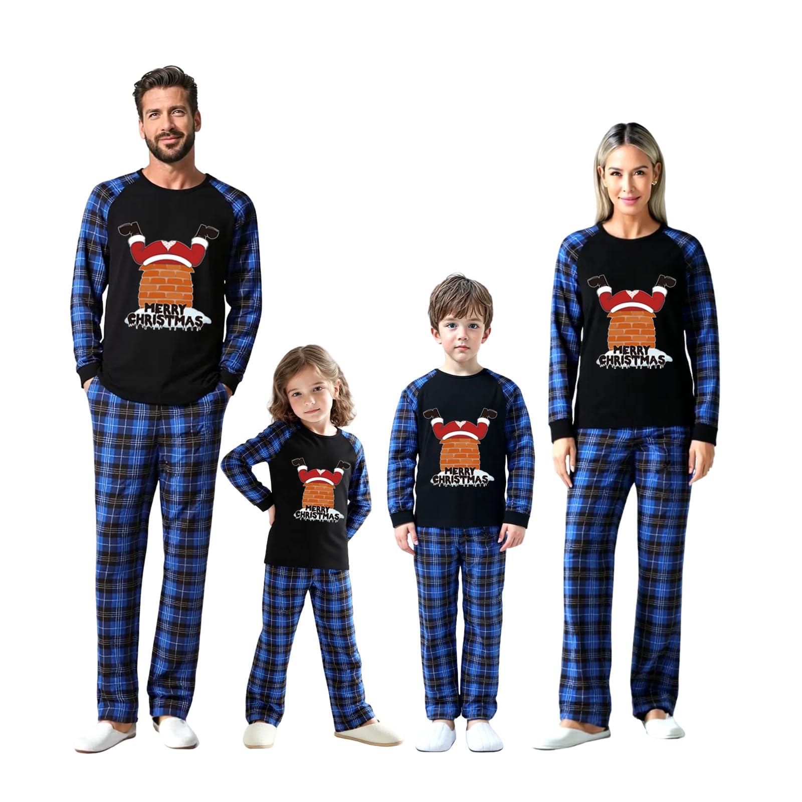 Family Christmas Match Pajamas Christmas Family Pjs Sets With Pocket