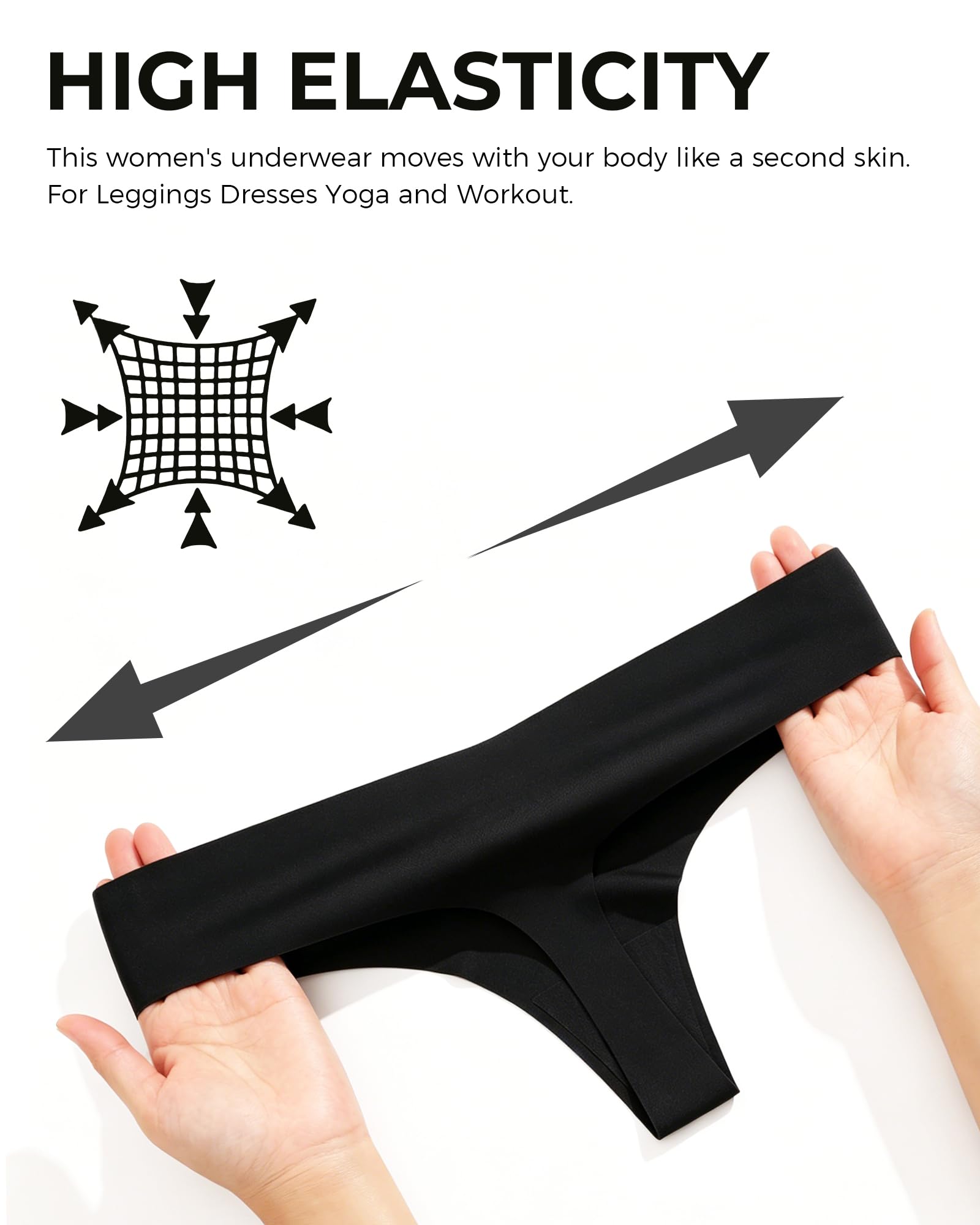 Take Talk Underwear Womens 9 Pack Seamless Thongs No Show Workout Panties | V-waisted Invisible Sexy Tangas,Lingerie for Women,for Workout Sets for Women,for Fitness Clothing,for Gym,Yoga,Running