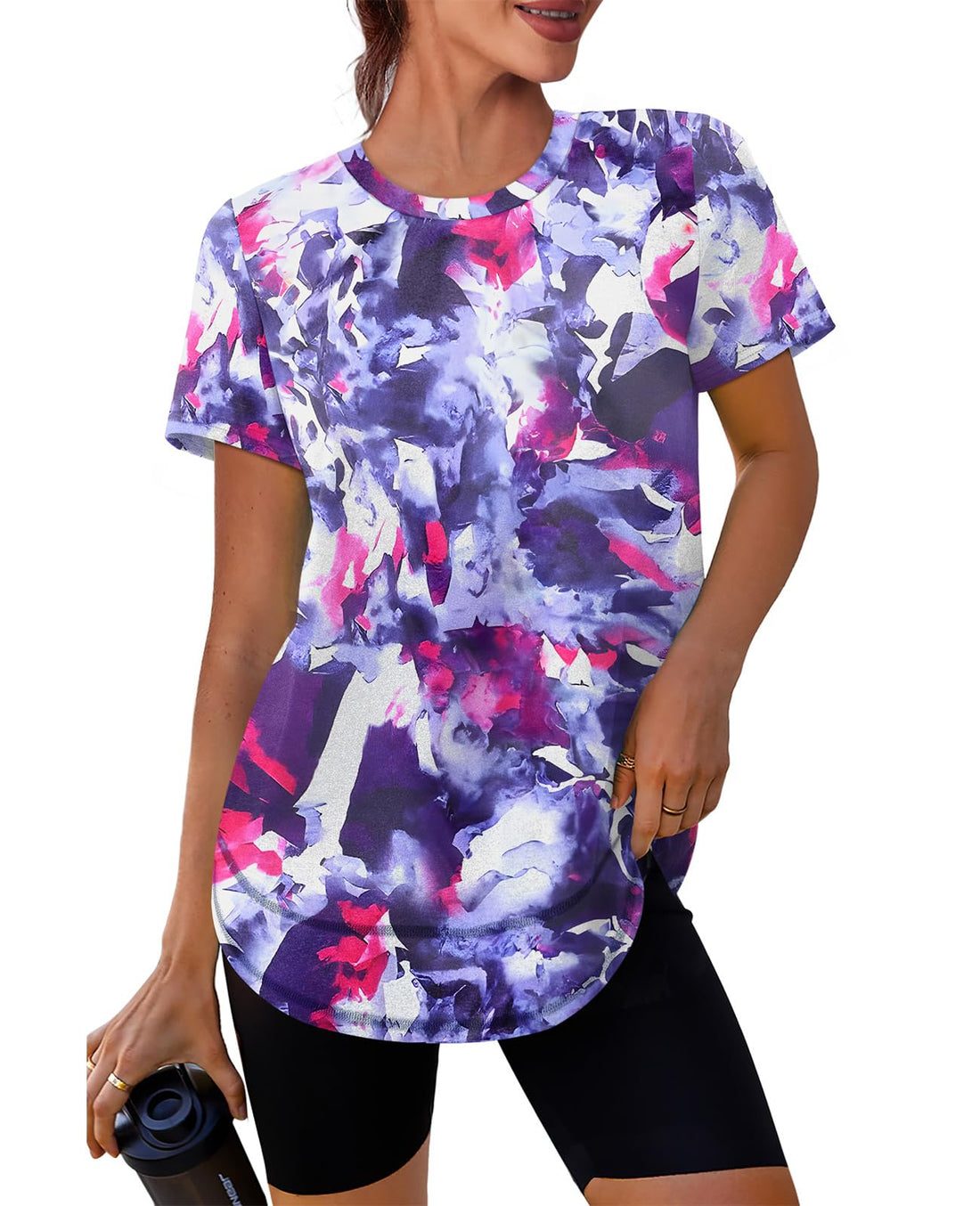 XIEERDUO Womens Workout Tops Short Sleeve Shirts Sun Protection UPF 50+ Quick Dry Outfits for Hiking Running S-3XL