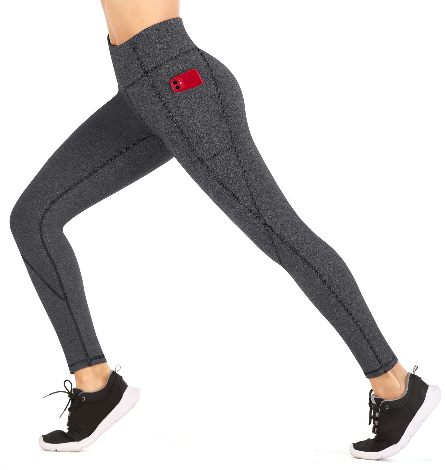 Heathyoga Leggings with Pockets for Women Tummy Control High Waisted Yoga Pants Women Compression Workout Leggings