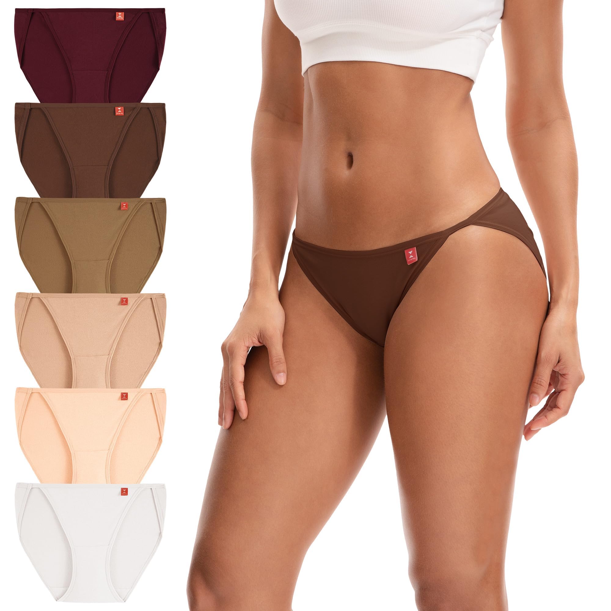 INNERSY Women's Cotton String Bikini Underwear 6-Pack