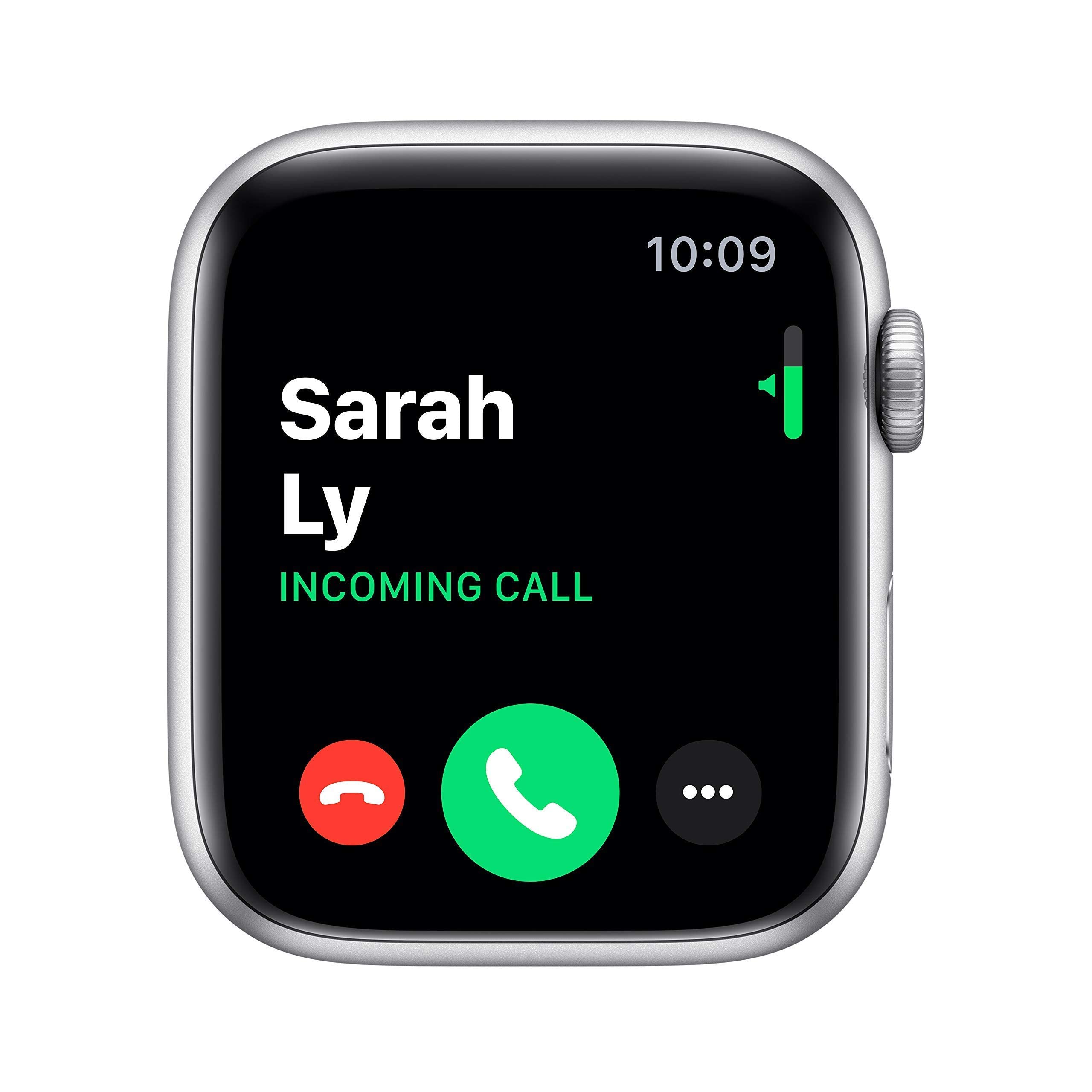 Apple Watch Series 5 (GPS, 44MM) - Space Gray Aluminum Case with Black Sport Band (Renewed)