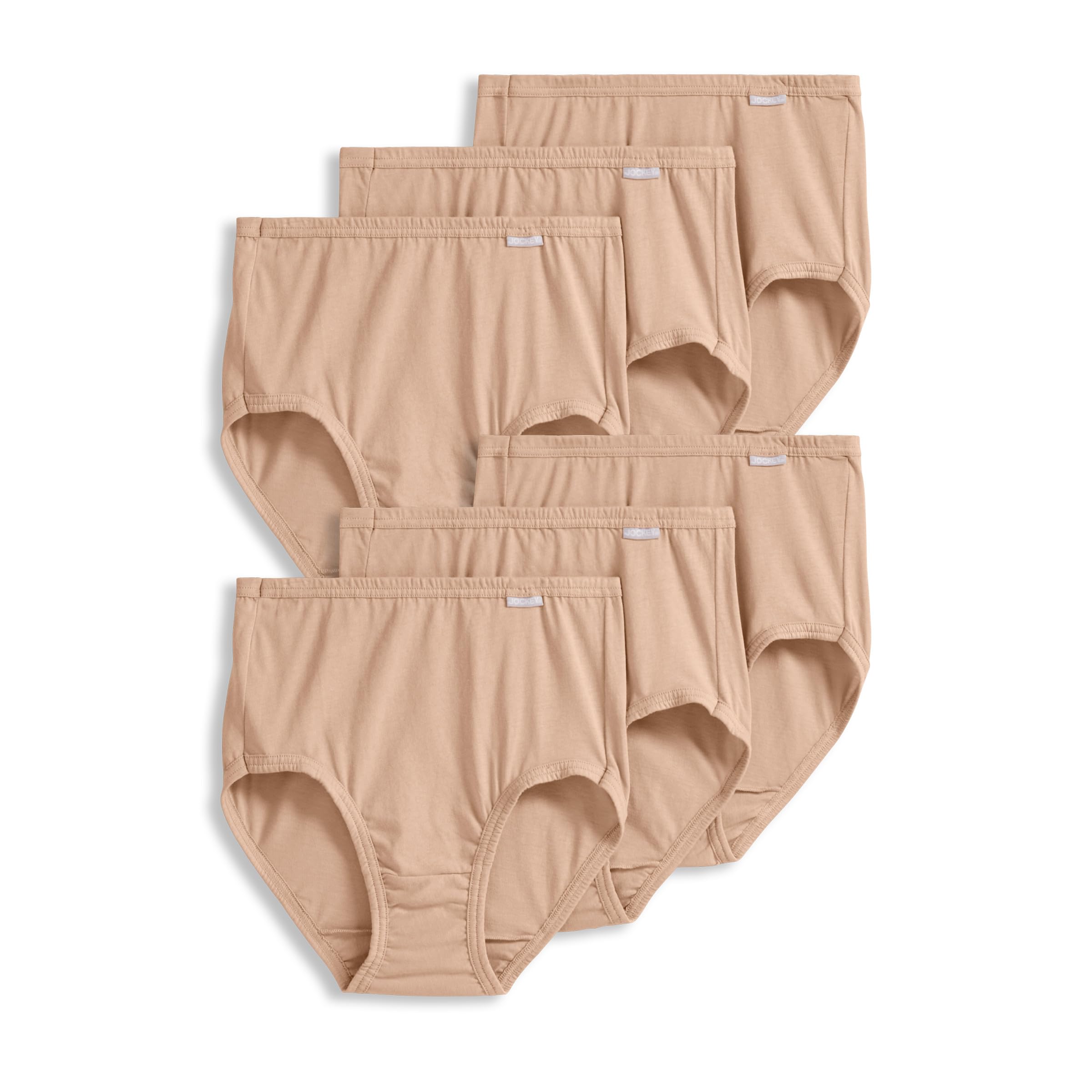Jockey Women's Underwear 100% Cotton Elance Brief - 6 Pack