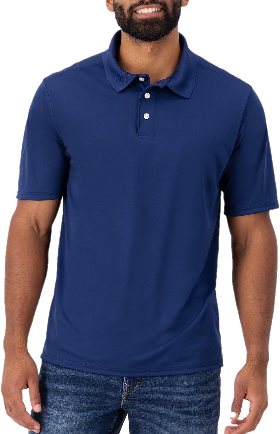 Hanes Men's Cool DRI Polo Shirt, Quick-Drying Performance Polo for Men, UPF Protection