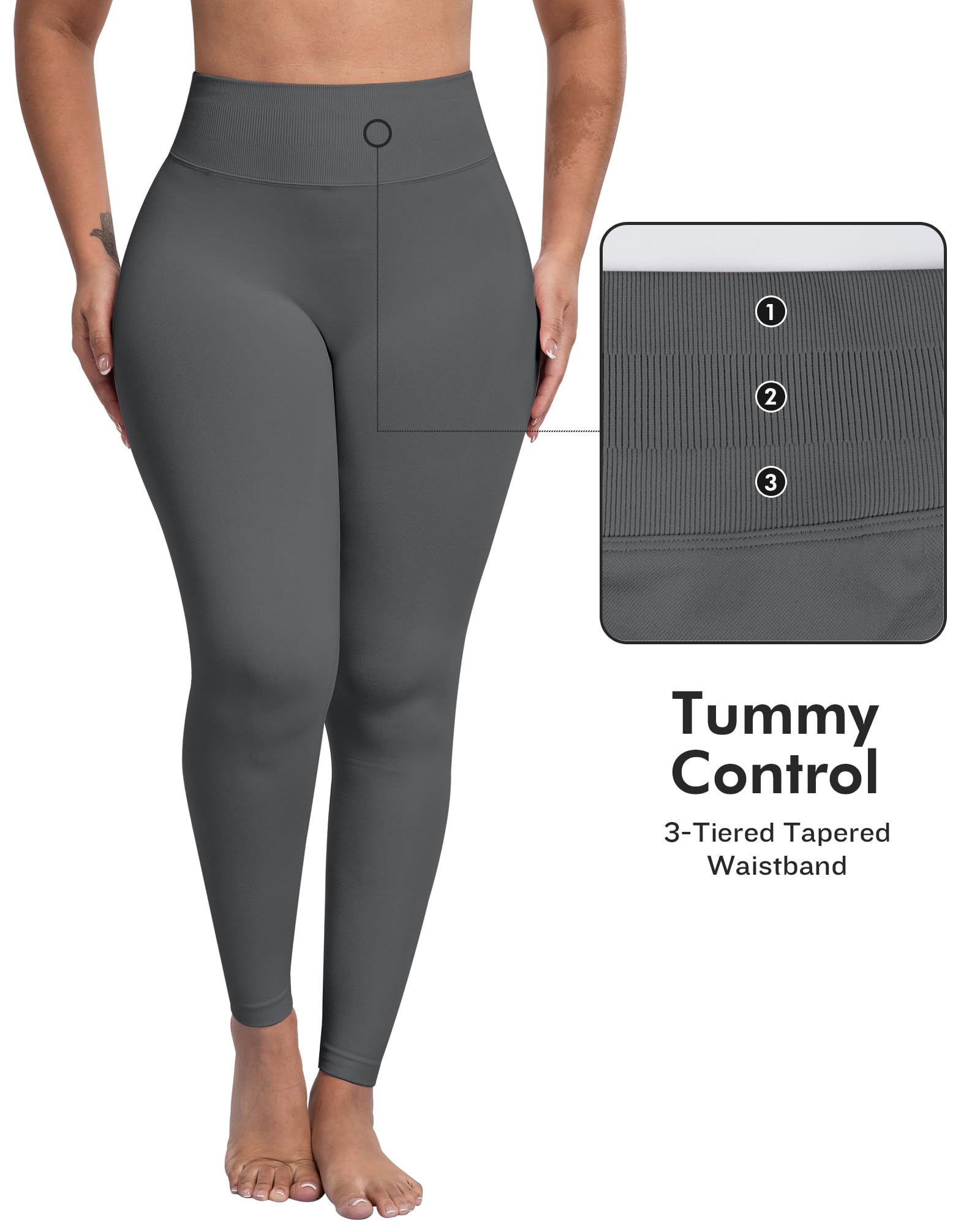 ATHVOTAR Workout Gym Leggings Women, High Waisted Seamless Butt Lifting Scrunch Butt Sports Leggings