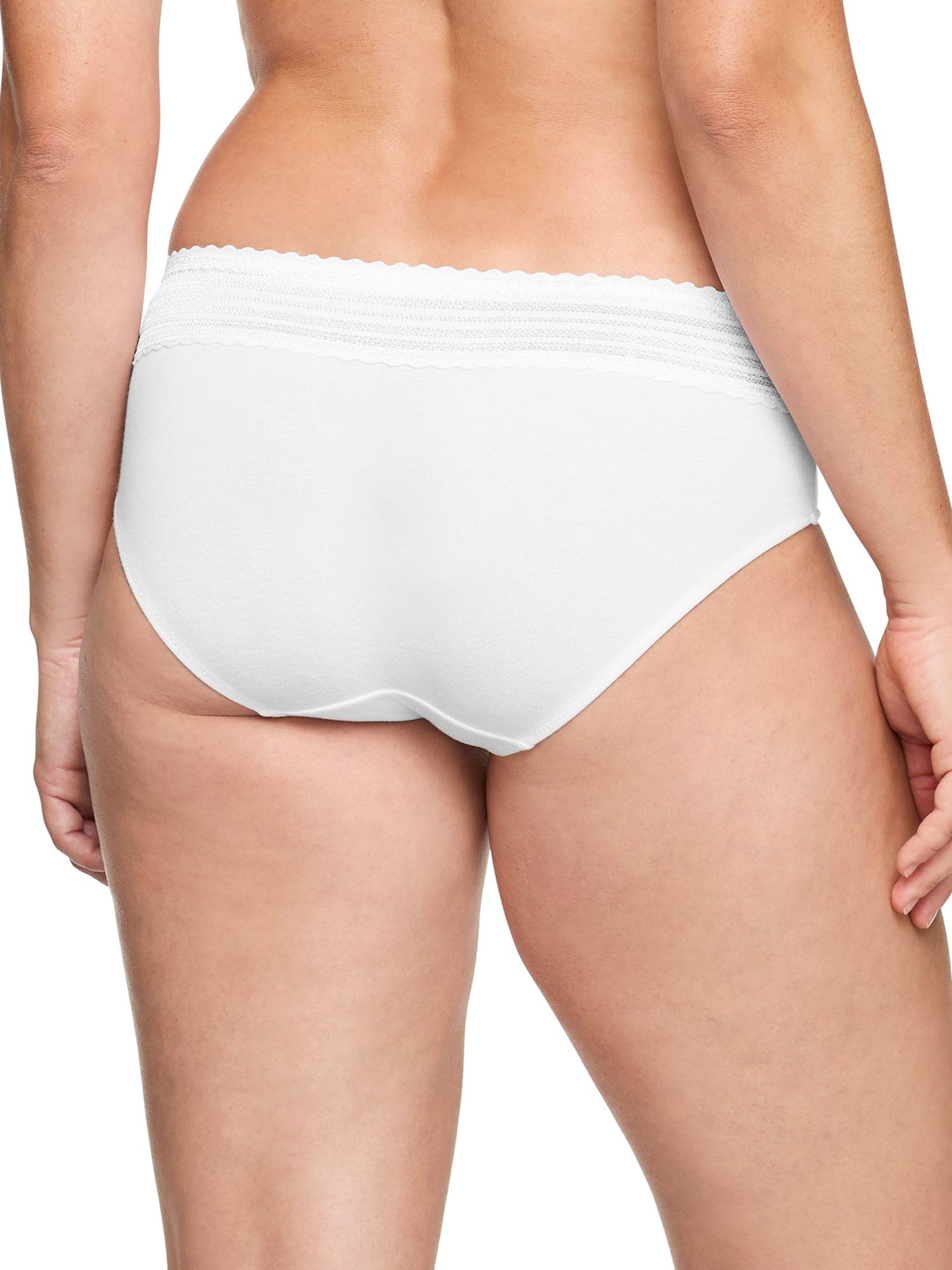 Warner's Women's Blissful Benefits Dig-Free Comfort Waist with Lace Cotton Hipster 3-Pack Ru2263w