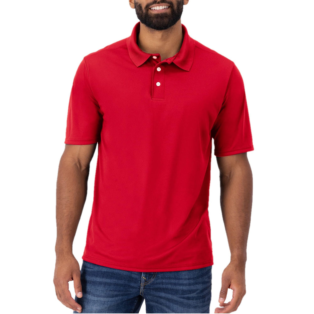 Hanes Men's Cool DRI Polo Shirt, Quick-Drying Performance Polo for Men, UPF Protection