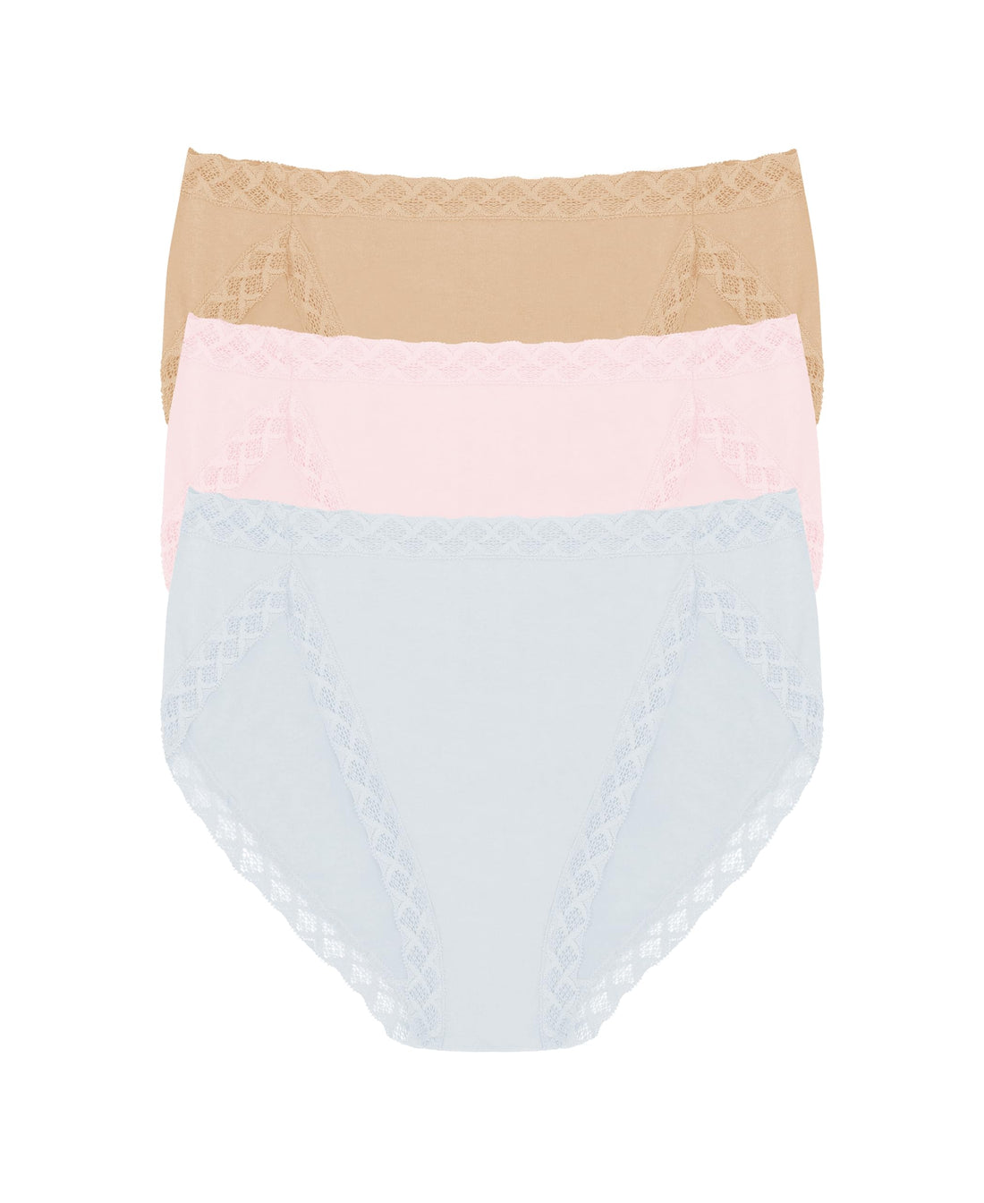 Natori Women's Pima Bliss French Cut Briefs 3 Pack