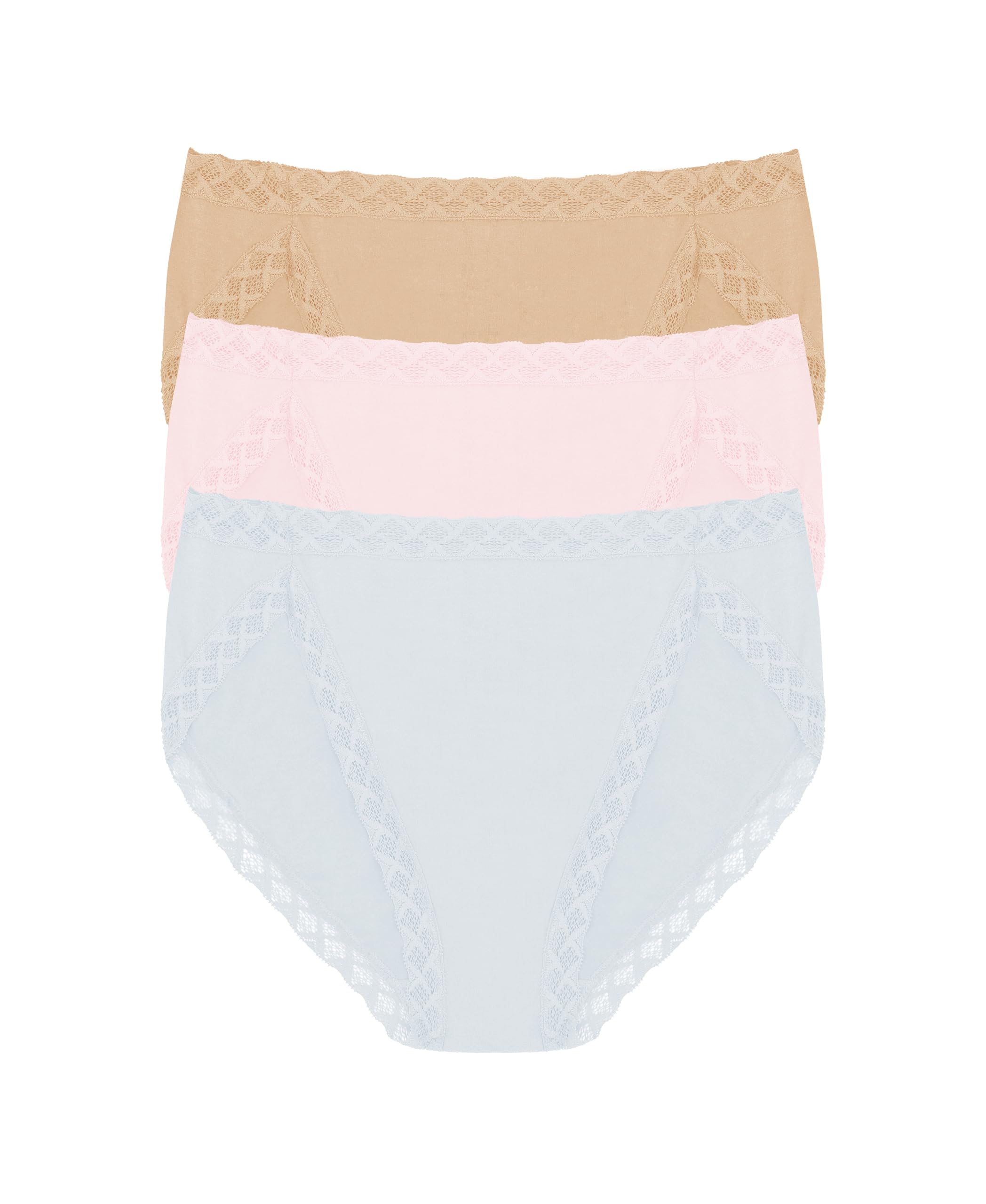 Natori Women's Pima Bliss French Cut Briefs 3 Pack