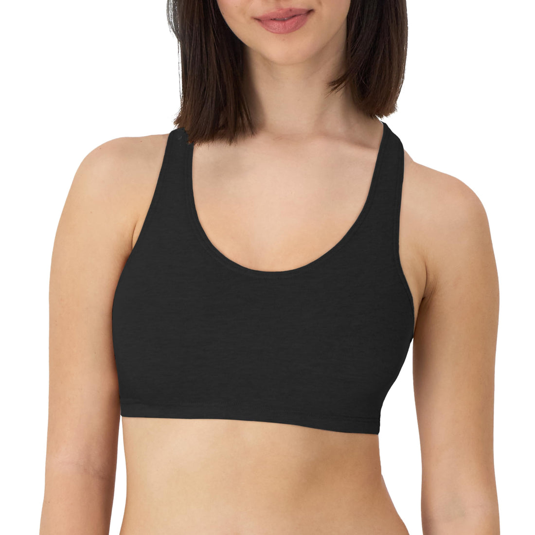 Hanes Women's Racerback Cotton T-Back Bralette (3 Pack)