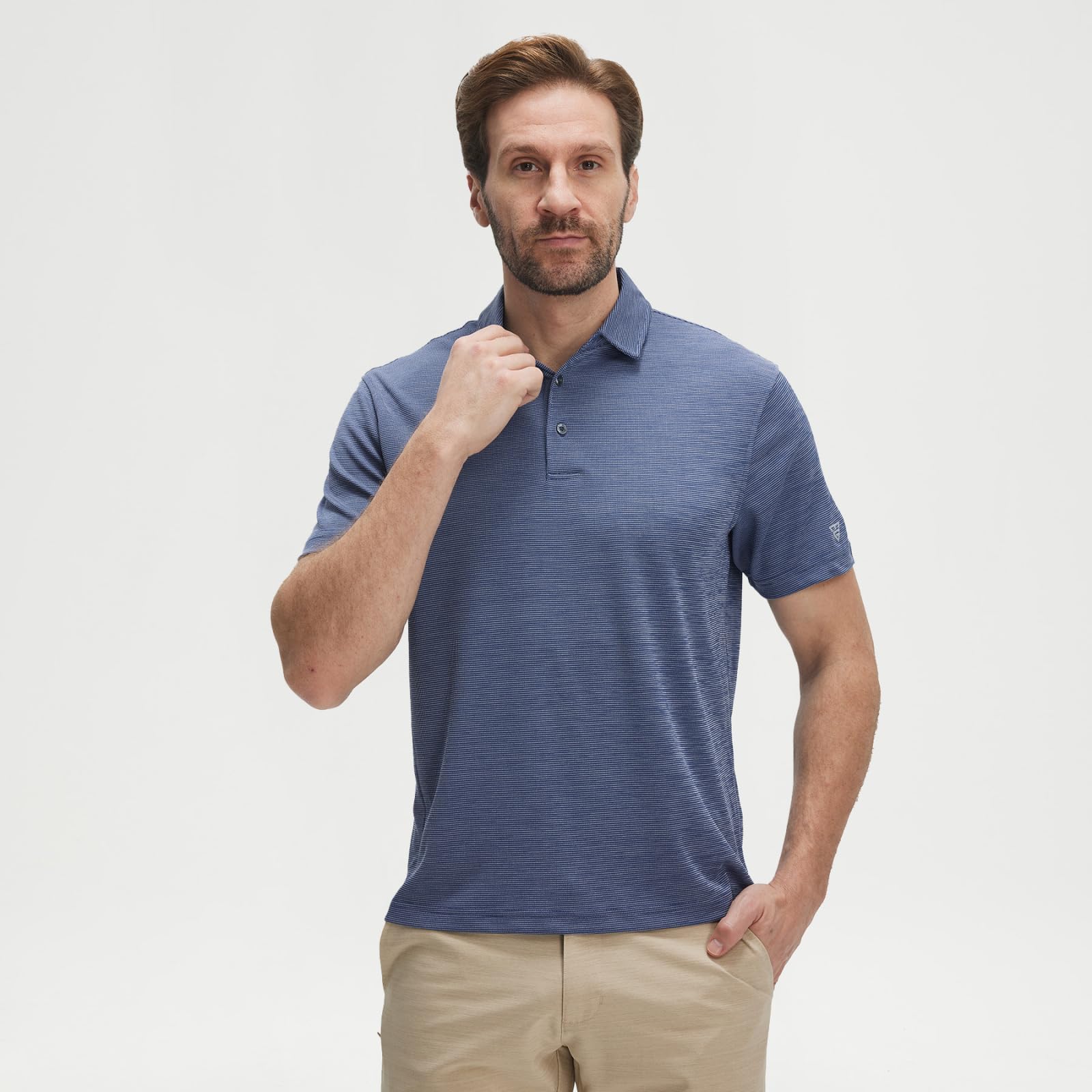 M MAELREG Men‘s Golf Shirts Short Sleeve Ultra-Light Soft Performance Quick Dry Athletic with UPF 30+ Polo Shirts for Men