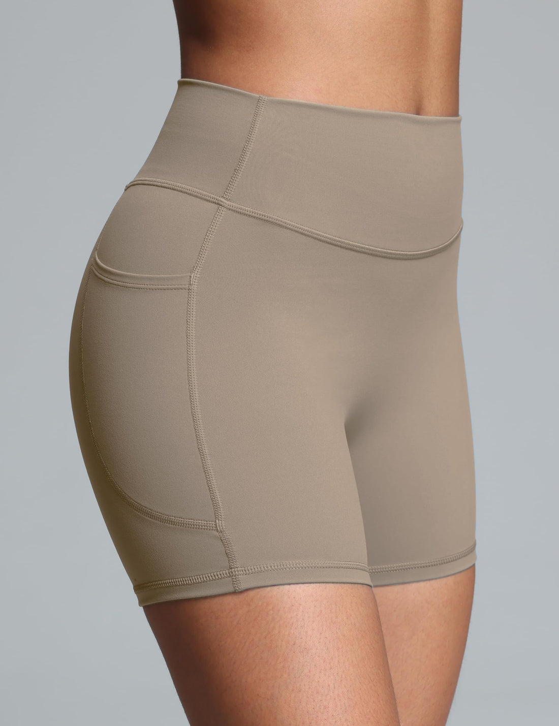 Olmlmt Biker Shorts Women 4.5" with Pockets High Waisted Spandex Yoga Workout Shorts