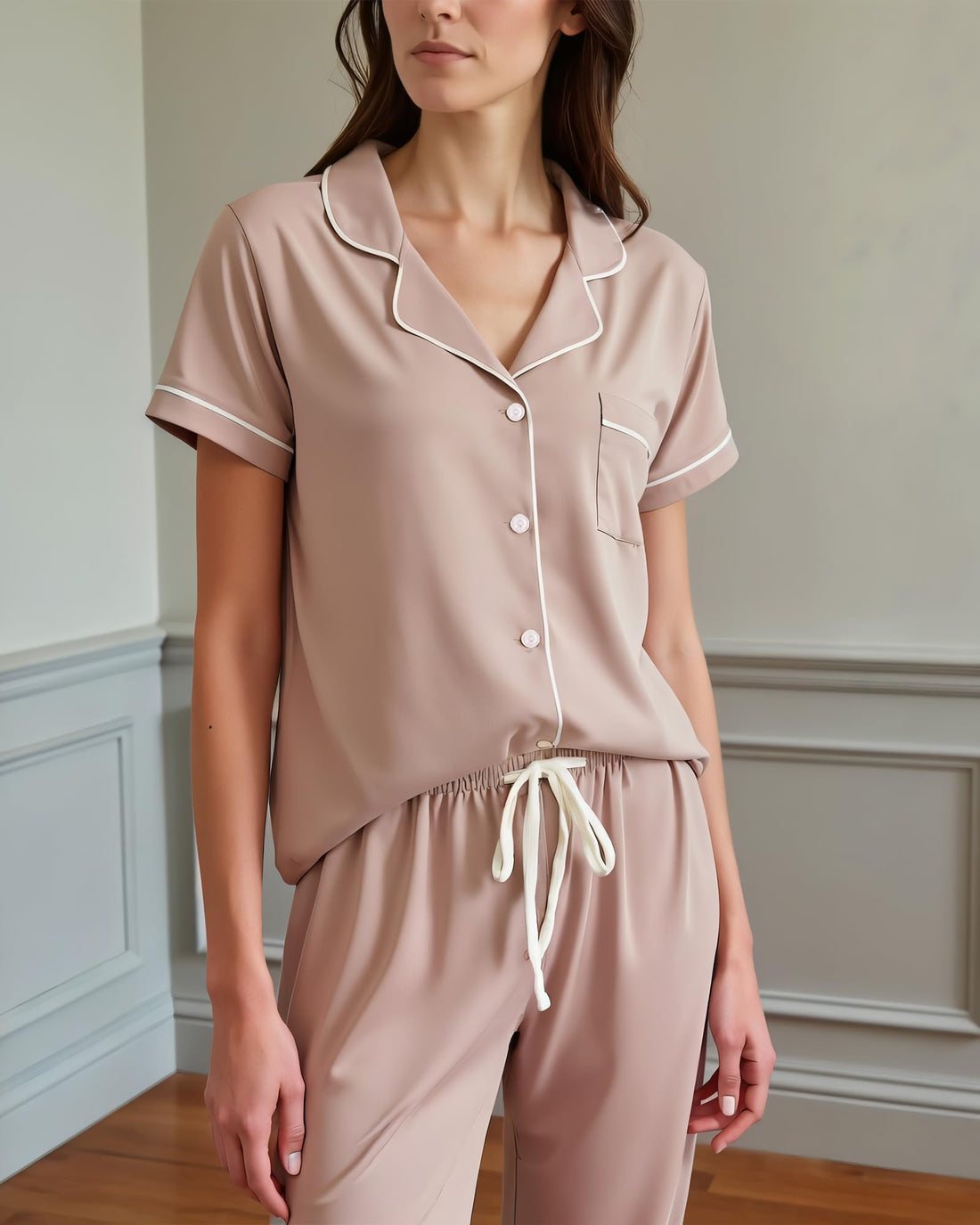 BORN Pajamas for Women Set Button Down