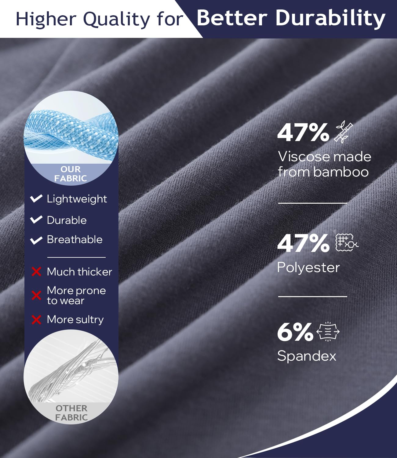 BAMBOO COOL Mens Underwear Boxers Moisture-wicking and Cool Men's Boxer Shorts Loose Fit Super Soft 4 Pack