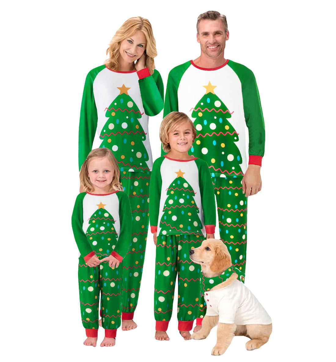 OAKFashion Christmas Family Pajamas Holiday Christma Pajama Family Matching Pjs Set Sleepwear Xmas Jammies