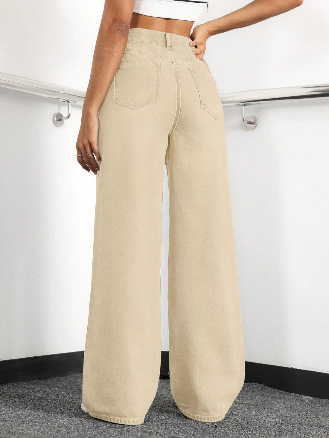 Straight Leg Jeans for Women,High Waisted Wide Leg Loose Stretchy Boyfriend Denim Pants Baggy Jeans for Women