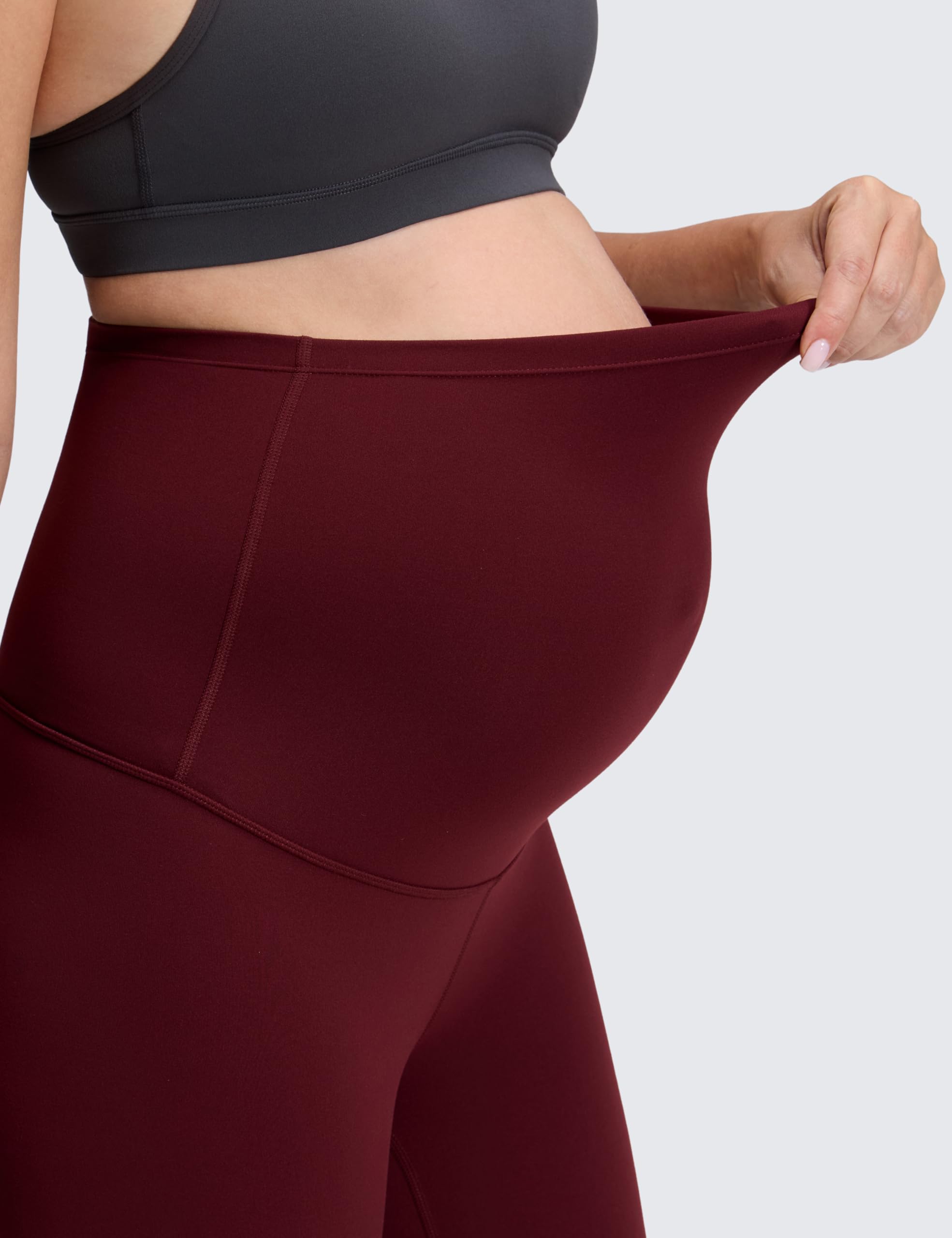 CRZ YOGA Maternity Leggings 25" | Butterluxe, Extremely Soft, Gentle Compression, Yoga, Super High Rise, U-shaped Belly, Pregnancy and Postpartum