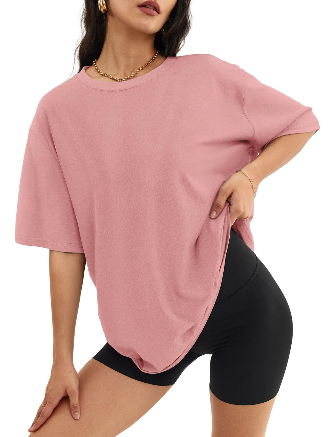 ATHMILE Womens Oversized T Shirts Casual Tee Workout Tops Gym Clothes Summer Loose Fit Short Sleeve Graphics Basic Y2K 2026