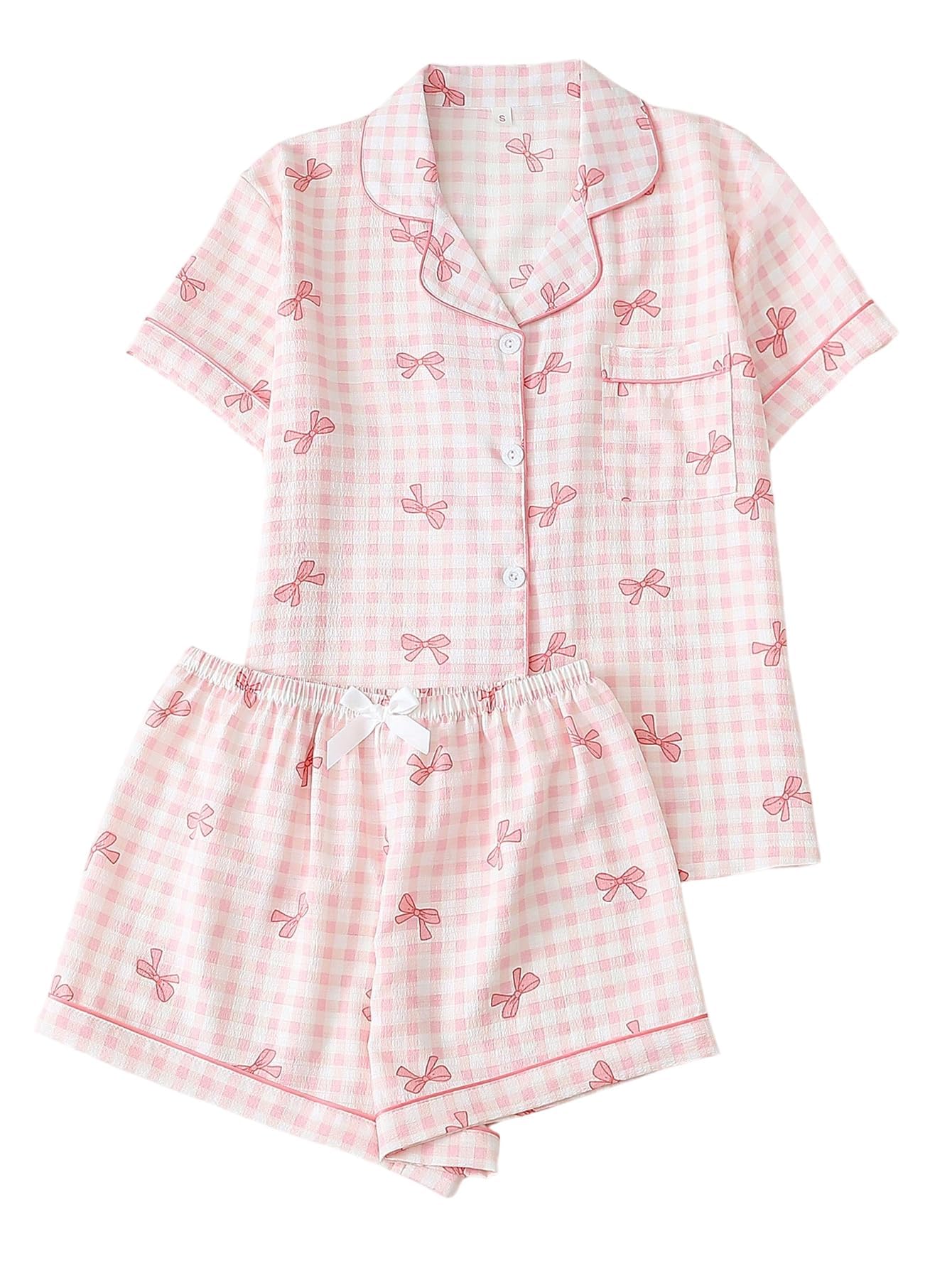 Verdusa Pajamas For Women Set 2 Piece Cute Pjs Sleepwear Lounge Sets