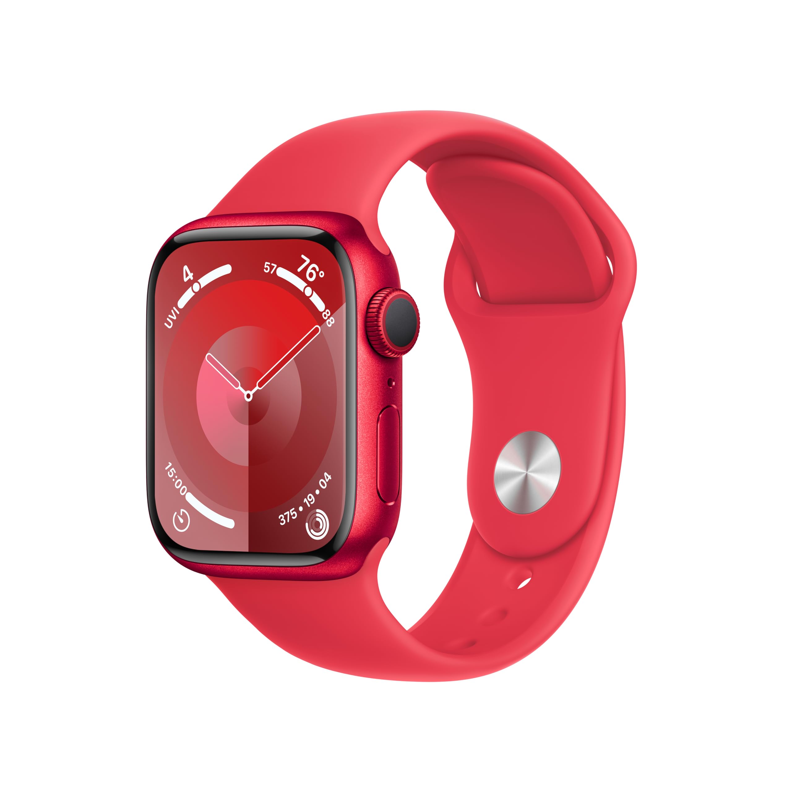 Apple Watch Series 9 [GPS, 45mm] - Starlight Aluminum Case with Starlight Sport Band, S/M (Renewed)
