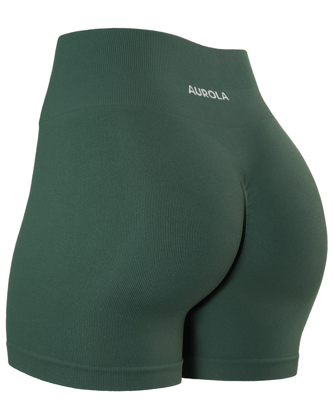 AUROLA Power Workout Shorts for Women Tummy Control Squat Proof Ribbed Thick Seamless Scrunch Active Short