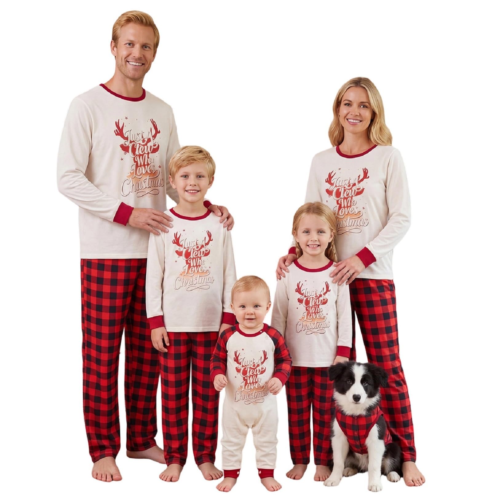 Christmas Pajama Family Matching Pajamas Sets Christmas Pjs Sleepwear Outfits for Christmas Holiday Xmas Party