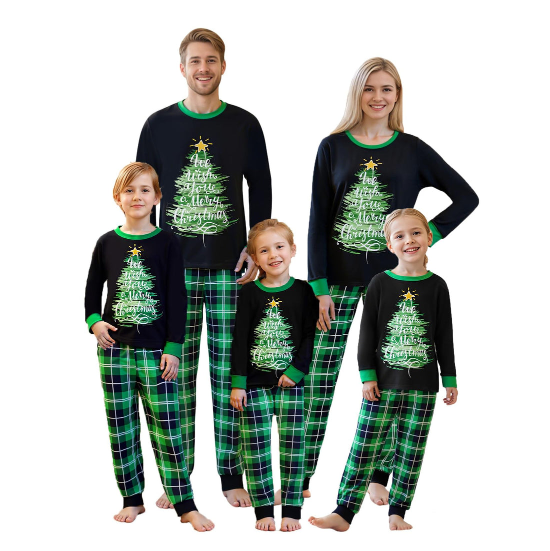 OAKFashion Christmas Pajamas for Family, Xmas Pajamas Family Christmas Pjs Matching Sets Holiday Nightwear Jammies