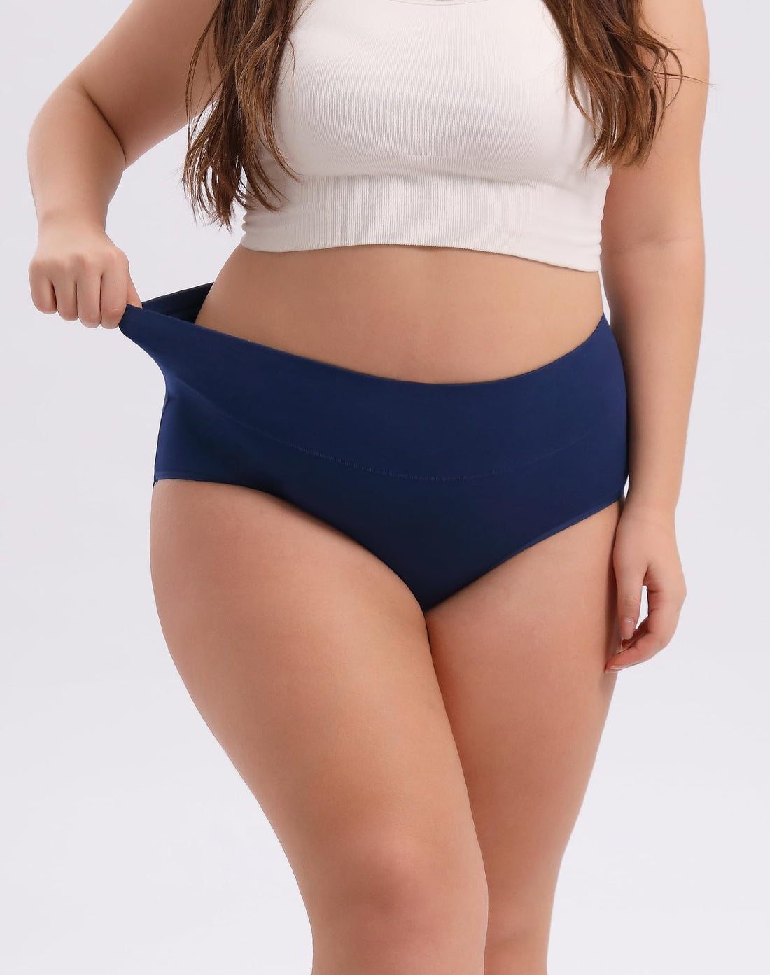 INNERSY Women's Plus Size XL-6XL Cotton Underwear High Waisted Briefs Panties 4-Pack