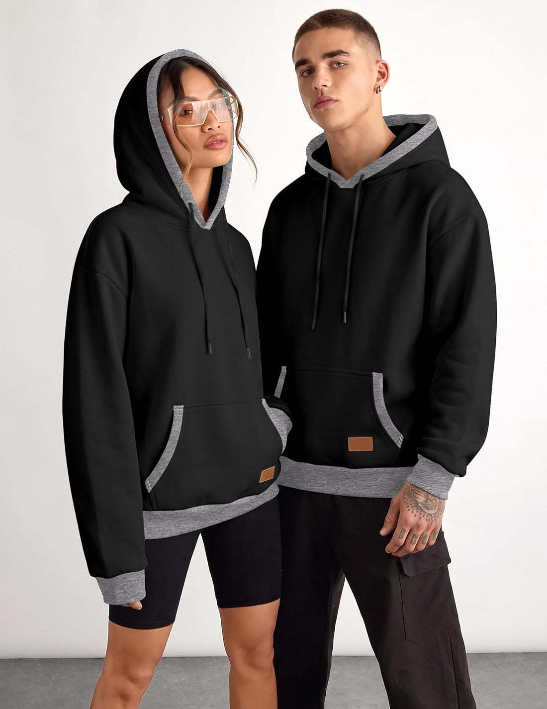 JMIERR Men's Hoodies Sweatshirts Casual Fleece Pullover Hoodie Pocket | Cotton, Casual Hooded, Drawstring, Fleece, Long Sleeve, Kangaroo Pocket, Fall, Winter, Warm Clothing