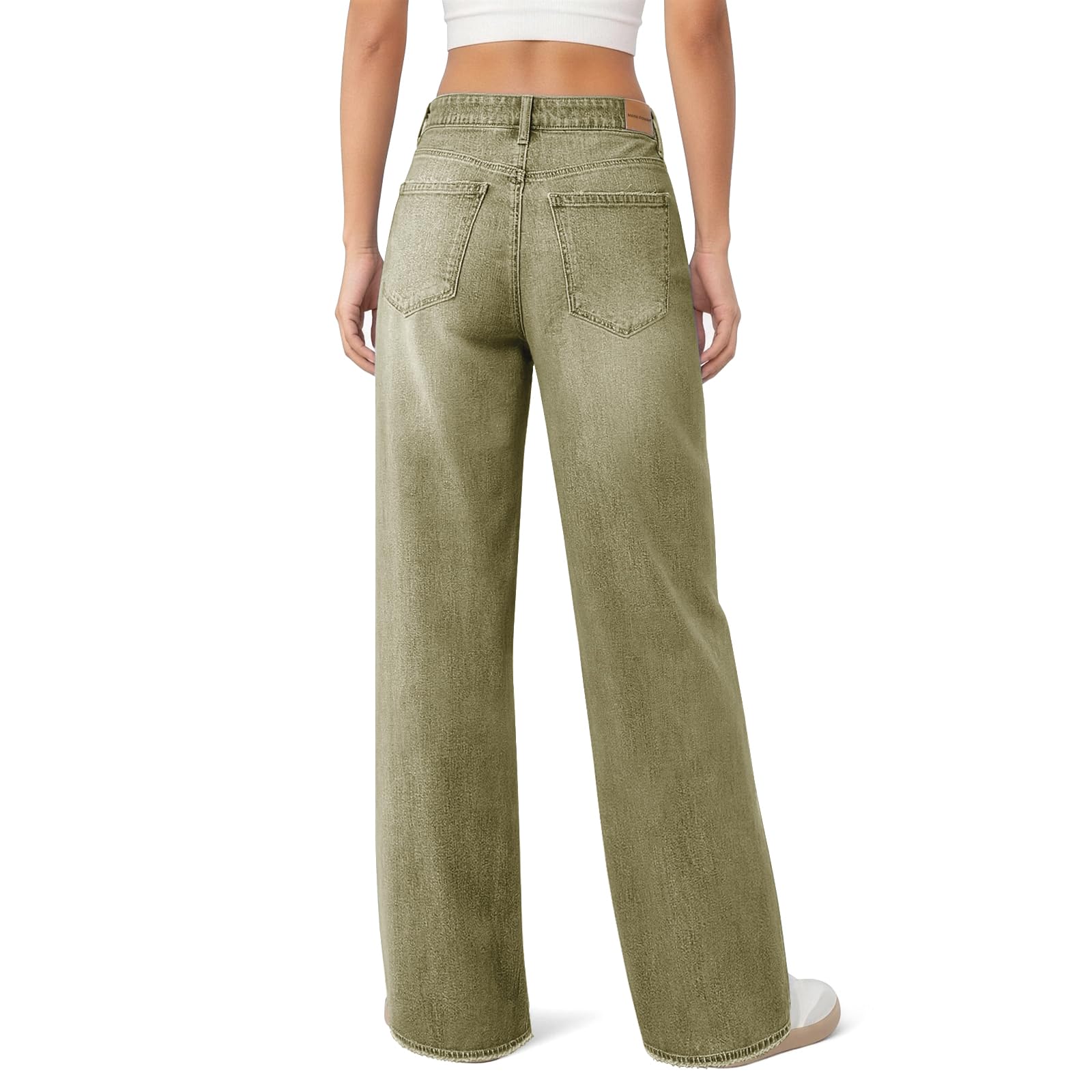 Women's Wide Leg Jeans High Waisted Baggy Straight Leg Loose Stretchy Casual Denim Pants